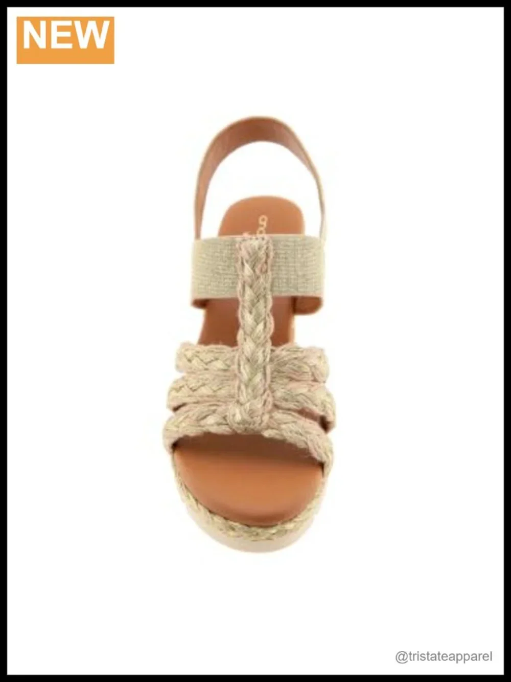 Raffia Metallic Elastic Wedge Sandals Square Toe Slip On Comfort